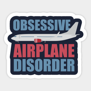 Funny Obsessive Airplane Disorder Sticker